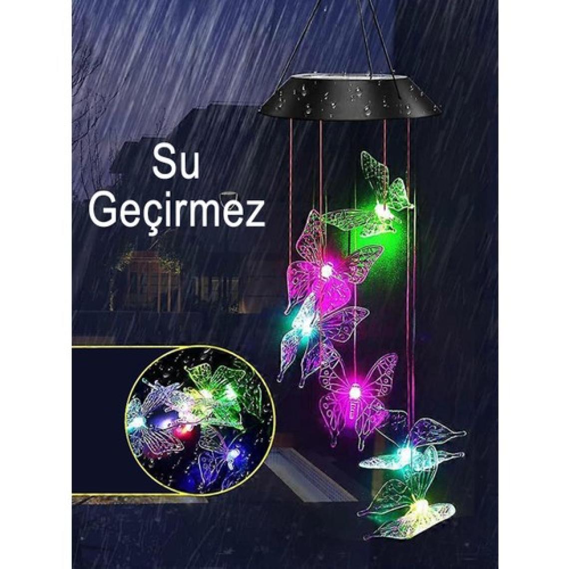 Greentech Güneş Enerjili Renk Geçişli Kristal Kelebek Aydınlatma / GT-SL08