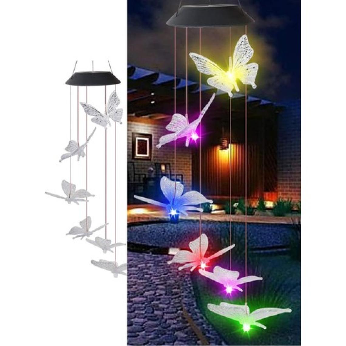 Greentech Güneş Enerjili Renk Geçişli Kristal Kelebek Aydınlatma / GT-SL08