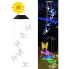 Greentech Güneş Enerjili Renk Geçişli Kristal Kelebek Aydınlatma / GT-SL08