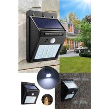 Pazariz Güneş Enerjili Sokak Lambası Solar Bahçe Armatürü Aydınlatması Dış Mekan Işık 20 LED