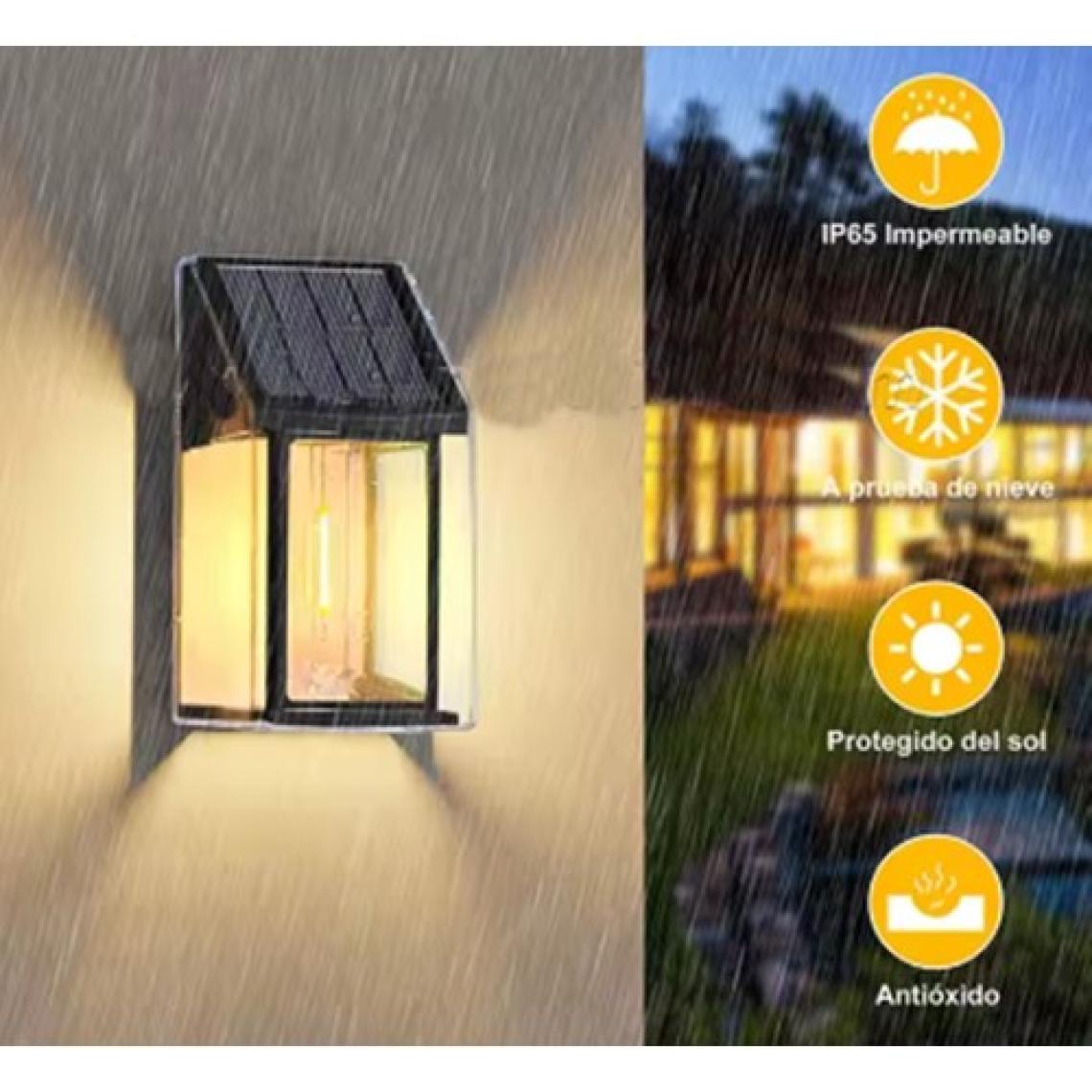 Gaman Sl-08 2 Adet Dekoratif Bağ Bahçe Balkon Dış Mekan İçin Solar Güneş Enerjili Dekoratif Lamba - Aydınlatma