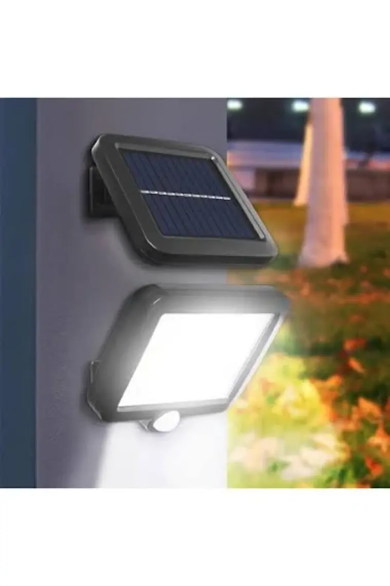 Exeo 120 Cob LED Solar Panel Güneş Enerjili 3 Mod Duvar Lambası