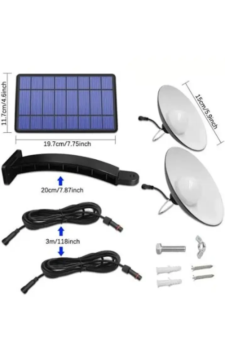 Exeo Solar LED Aydınlatma Güneş Enerjili 2 Li Lamba Sarı Işık