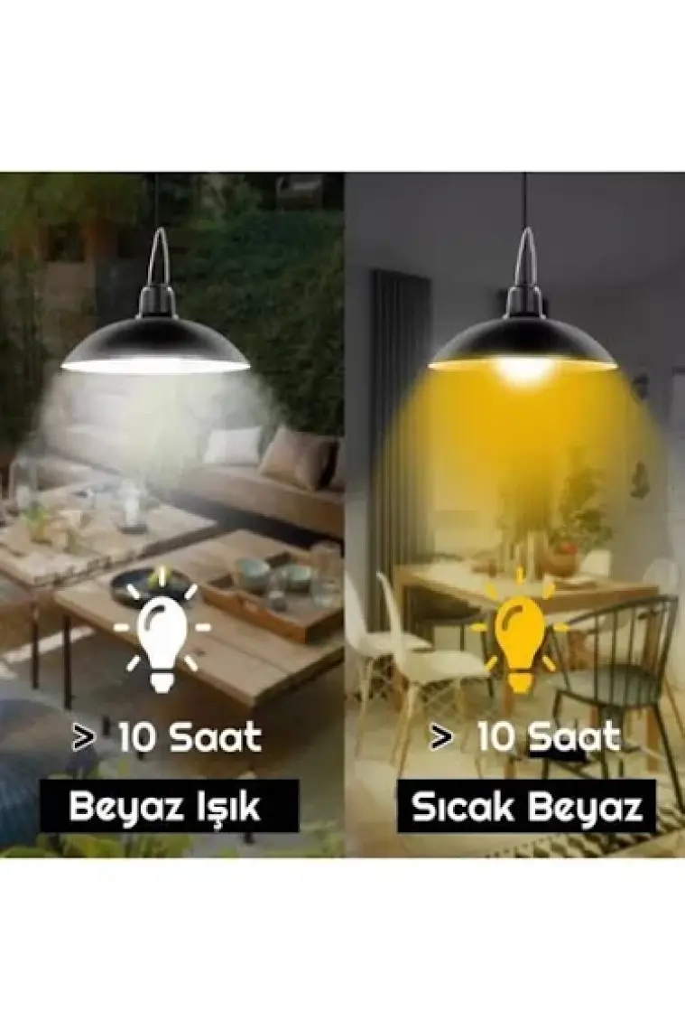 Exeo Solar LED Aydınlatma Güneş Enerjili 2 Li Lamba Sarı Işık