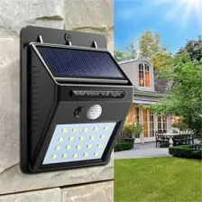 Fujika 1W Güneş Enerjili 20 Ledli Bahçe Aydınlatma Solar Dış Mekan Lambası Hareket Sensörlü