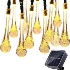 Sge Teknoloji  Teknoloji Güneş Enerjili 30 LED Sarı Renkli Solar Bahçe Aydınlatması LED Lamba Su Damlası