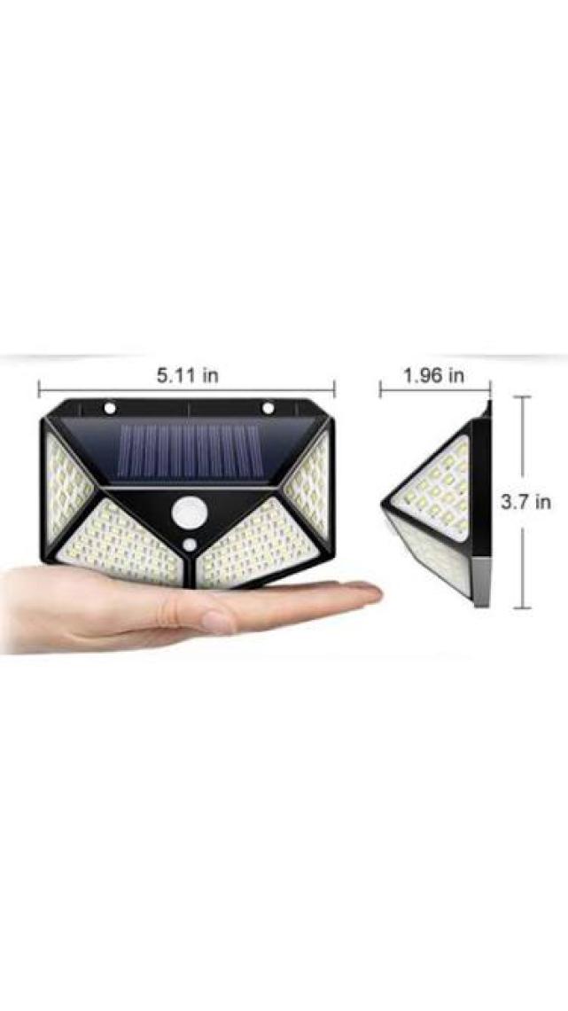Didihou Güneş Enerjili Hareket Sensörlü IP65 Suya Dayanıklı 100 LED Lamba
