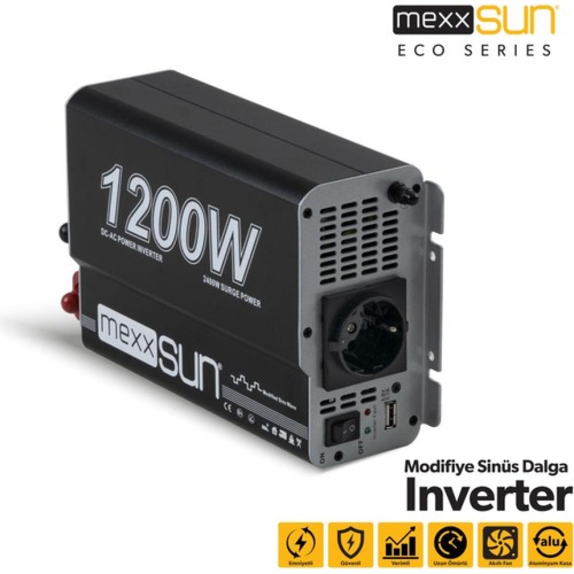 Mexxsun® Modifiye Sinus Inverter 12V 1200W EA9761987