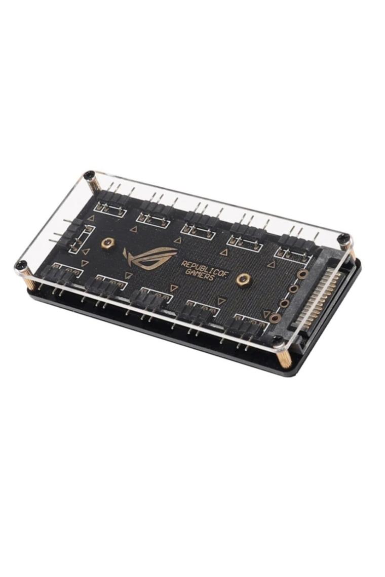 4847 Argb Rgb Led 3 Pin 11 Port 5v Sata Power Güç Fan Çoklayıcır Şerit Hub Kablo Splitter