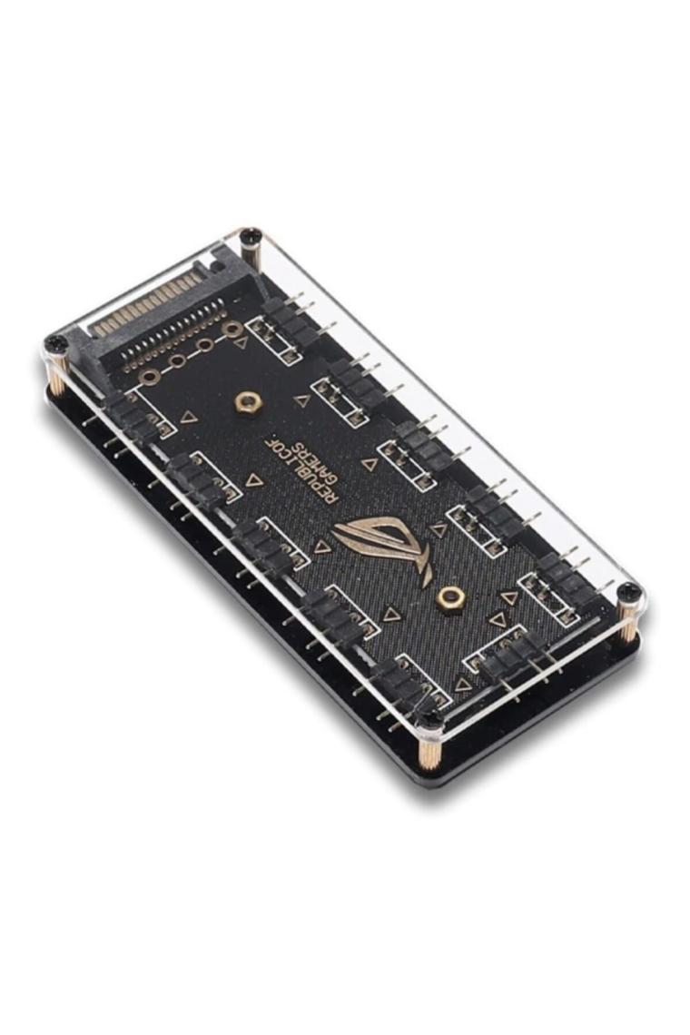 4847 Argb Rgb Led 3 Pin 11 Port 5v Sata Power Güç Fan Çoklayıcır Şerit Hub Kablo Splitter