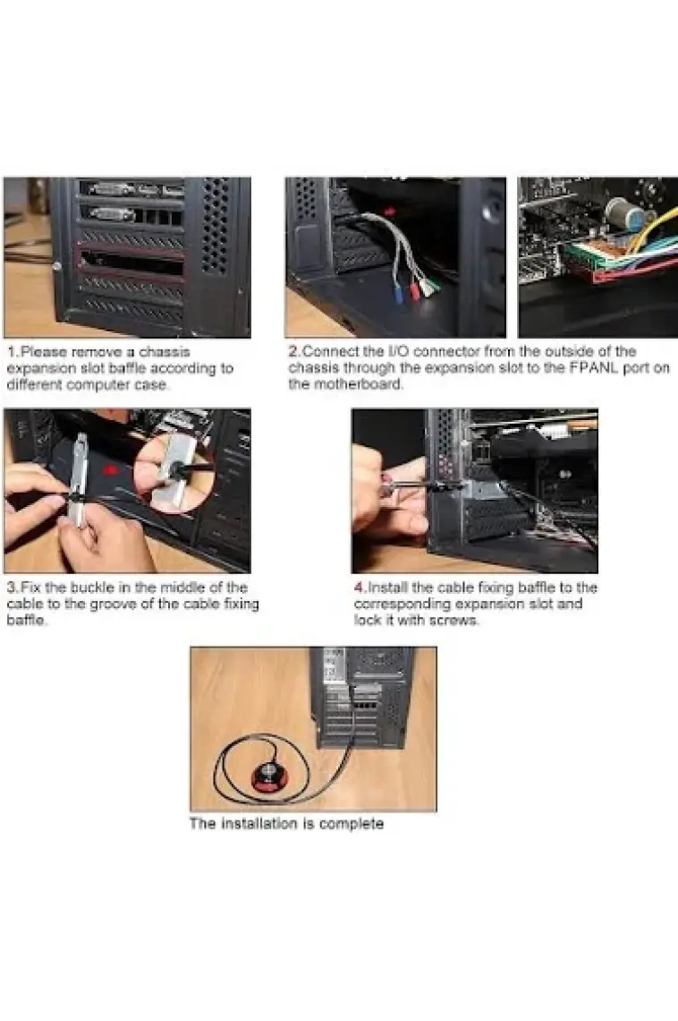 Alfais 5090 Anakart Power Supply ve Reset Açma Kapama Butonu Kablosu Switch On/off LED Işıklı