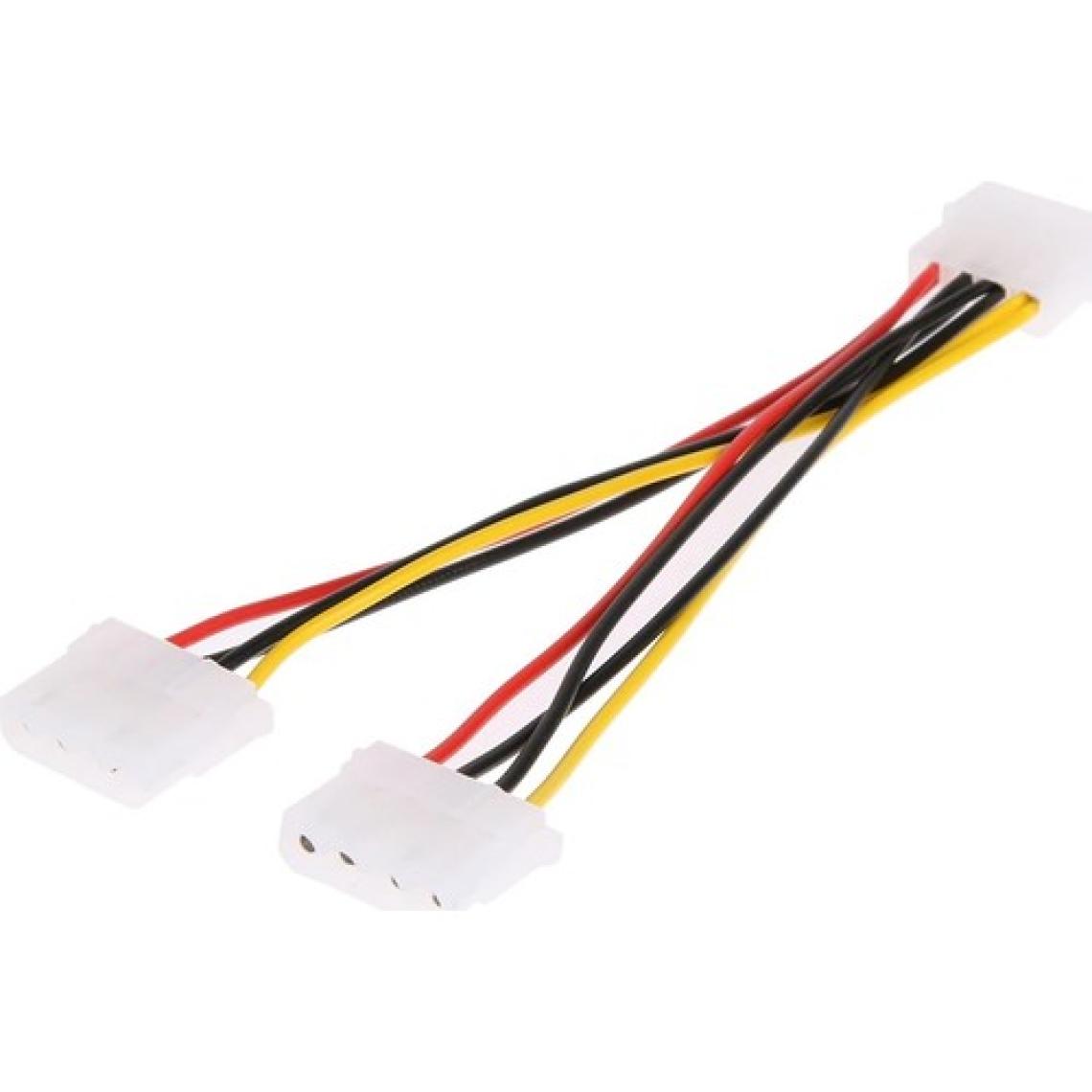Alfais 4425 4 Pin Molex Power Çoklayıcı 2 Çıkış 1 Giriş Supply Kasa Güç Kablosu