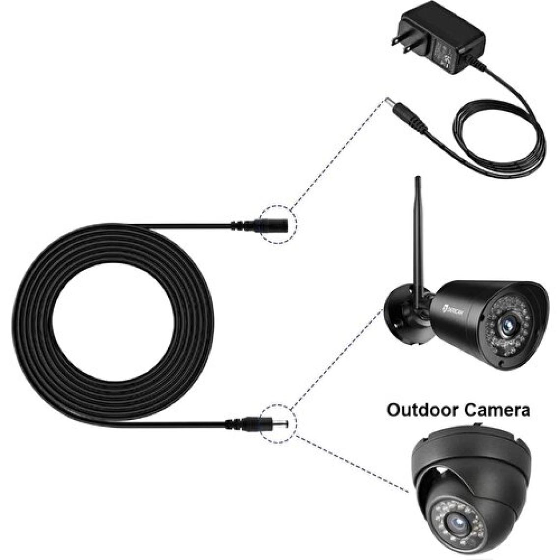 Alfais 4384 Dc Adaptör Uzatma Kablosu 3 Metre 5.5mm x 2.1mm Dişi Erkek