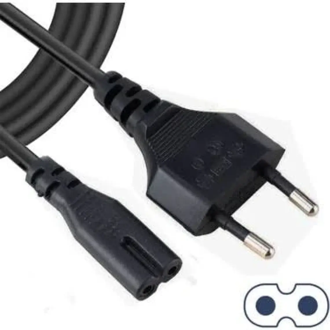 Gabble Teyp Fişi Ceyran Kablosu C7 Siyah 1.5mt Gabble GAB-TK015