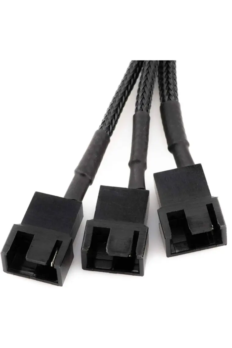 Alfais 4597 Sata Power To Fan Çevirici 3 Port Y Pin Pwm Çoklayıcı Splitter Fan Kablosu