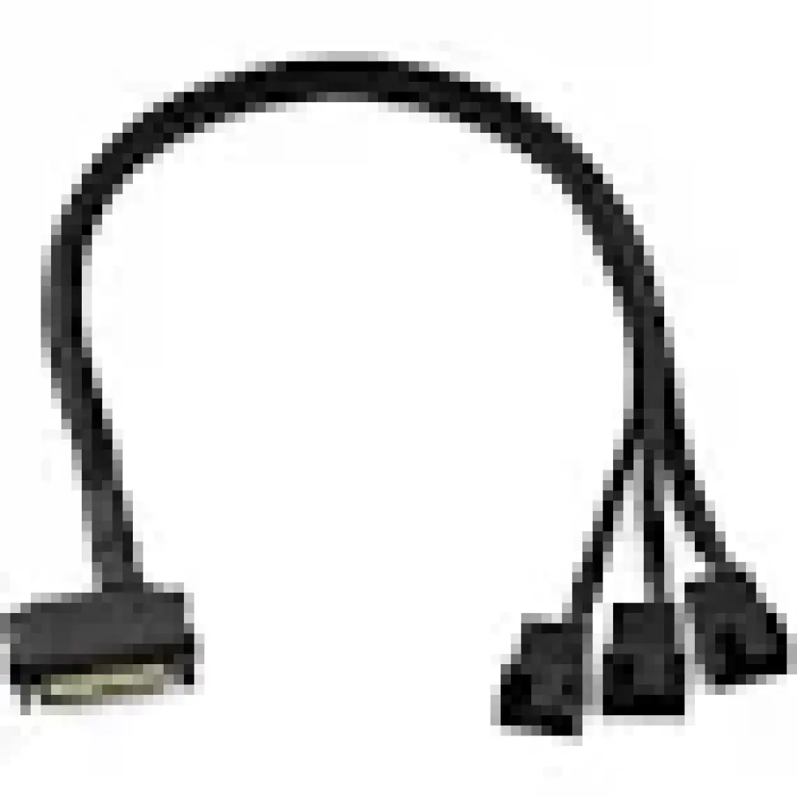 Alfais 4597 Sata Power To Fan Çevirici 3 Port Y Pin Pwm Çoklayıcı Splitter Fan Kablosu