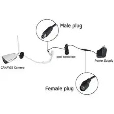 Alfais 4383 Dc Adaptör Uzatma Kablosu 2 Metre 5.5mm x 2.1mm Dişi Erkek