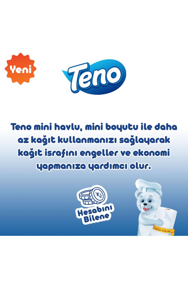 Teno Mini Kağıt Havlu 24 Rulo (3 Rulo x 8 Paket)