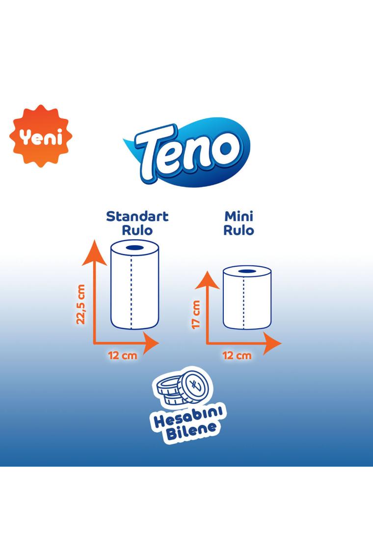 Teno Mini Kağıt Havlu 24 Rulo (3 Rulo x 8 Paket)