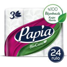Papia Biocare Kağıt Havlu 24 Rulo (6 Rulo x 4 Paket)