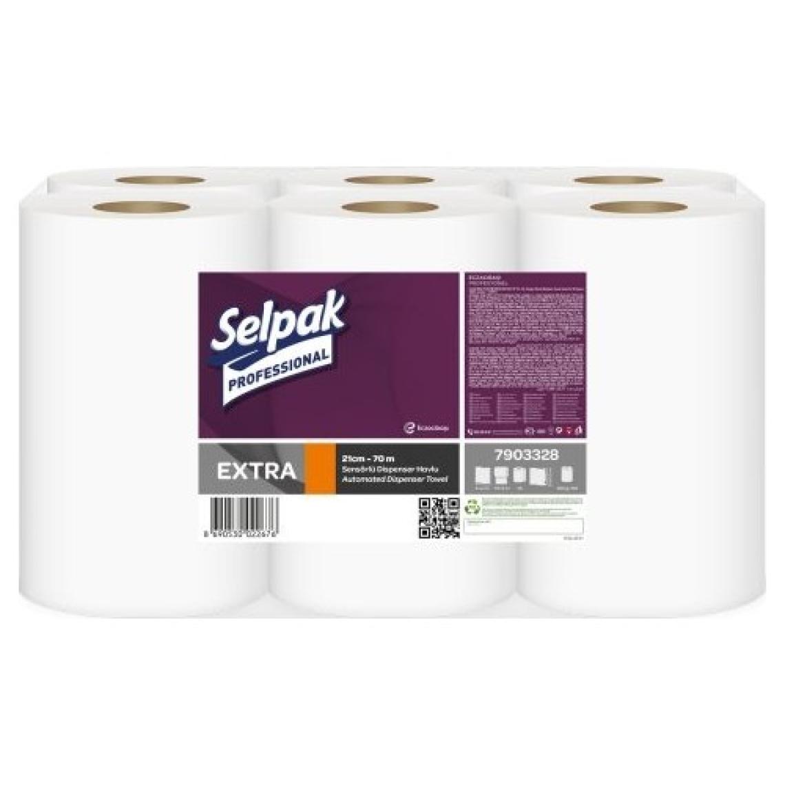 Selpak Hareketli Kağıt Havlu 21 cm x 70 M 6'lı