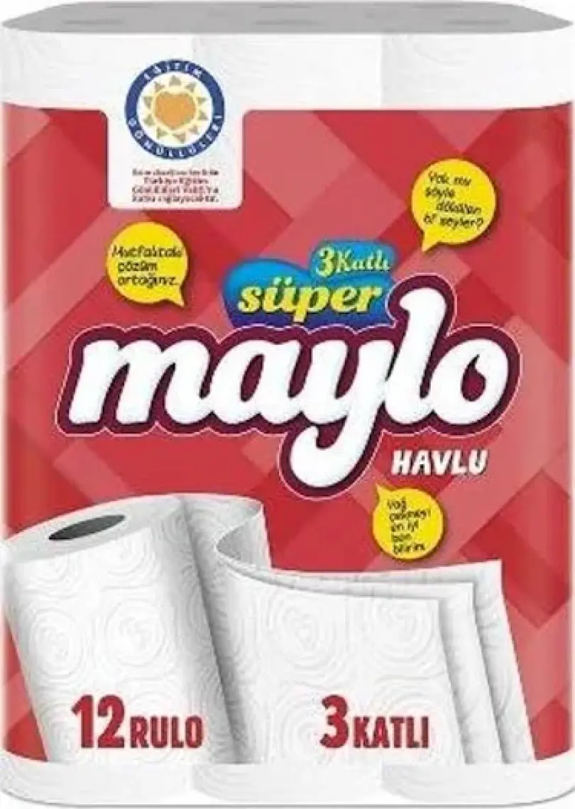 Maylo 3 Katlı Kağıt Havlu 12'li