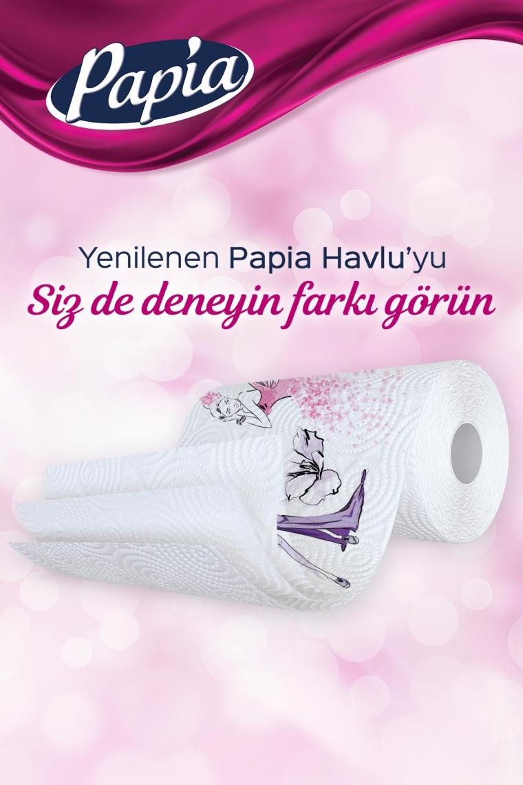 Papia Dekor Kağıt Havlu 48 Rulo