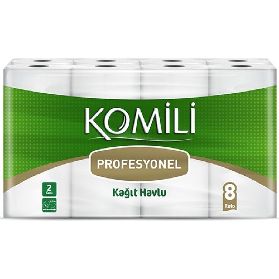 Komili Profesyonel Rulo Kağıt Havlu Kaliteli 8 x 3 ( 24 Rulo )