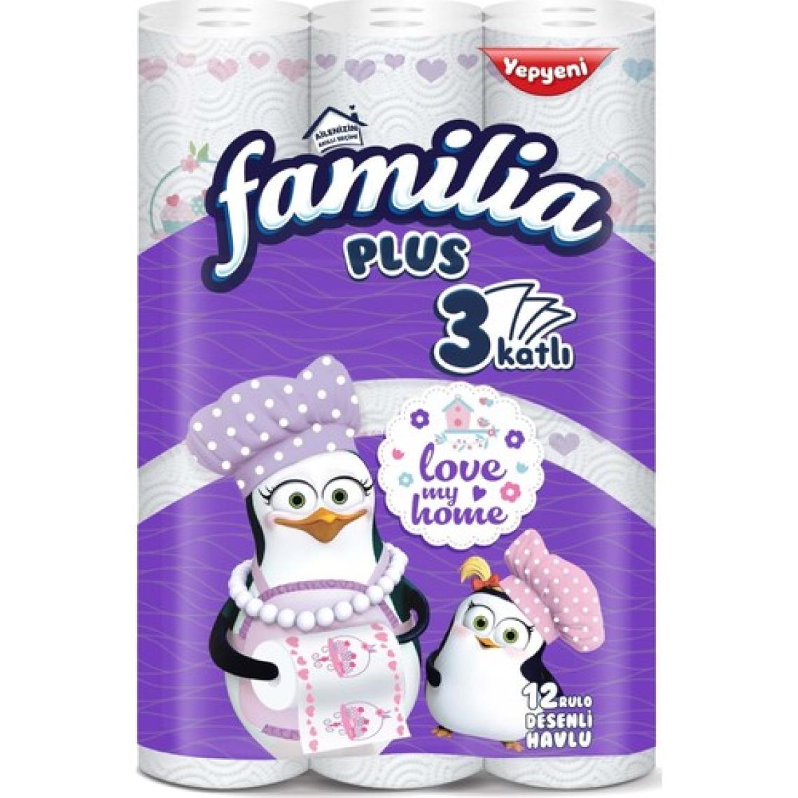 Familia Kağıt Havlu Plus Desenli 12'li Paket