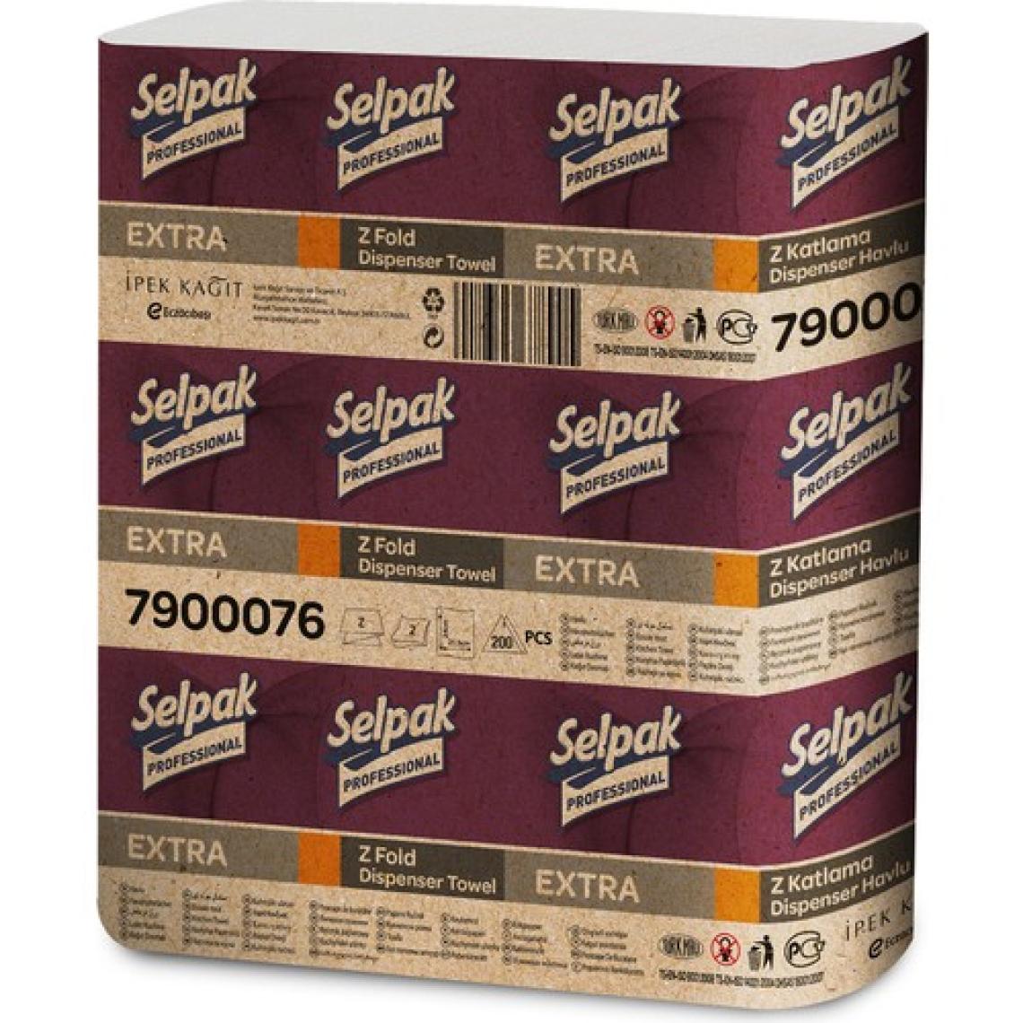 Selpak Professional Extra Z Katlı Dispenser 12'li Paket Kağıt Havlu