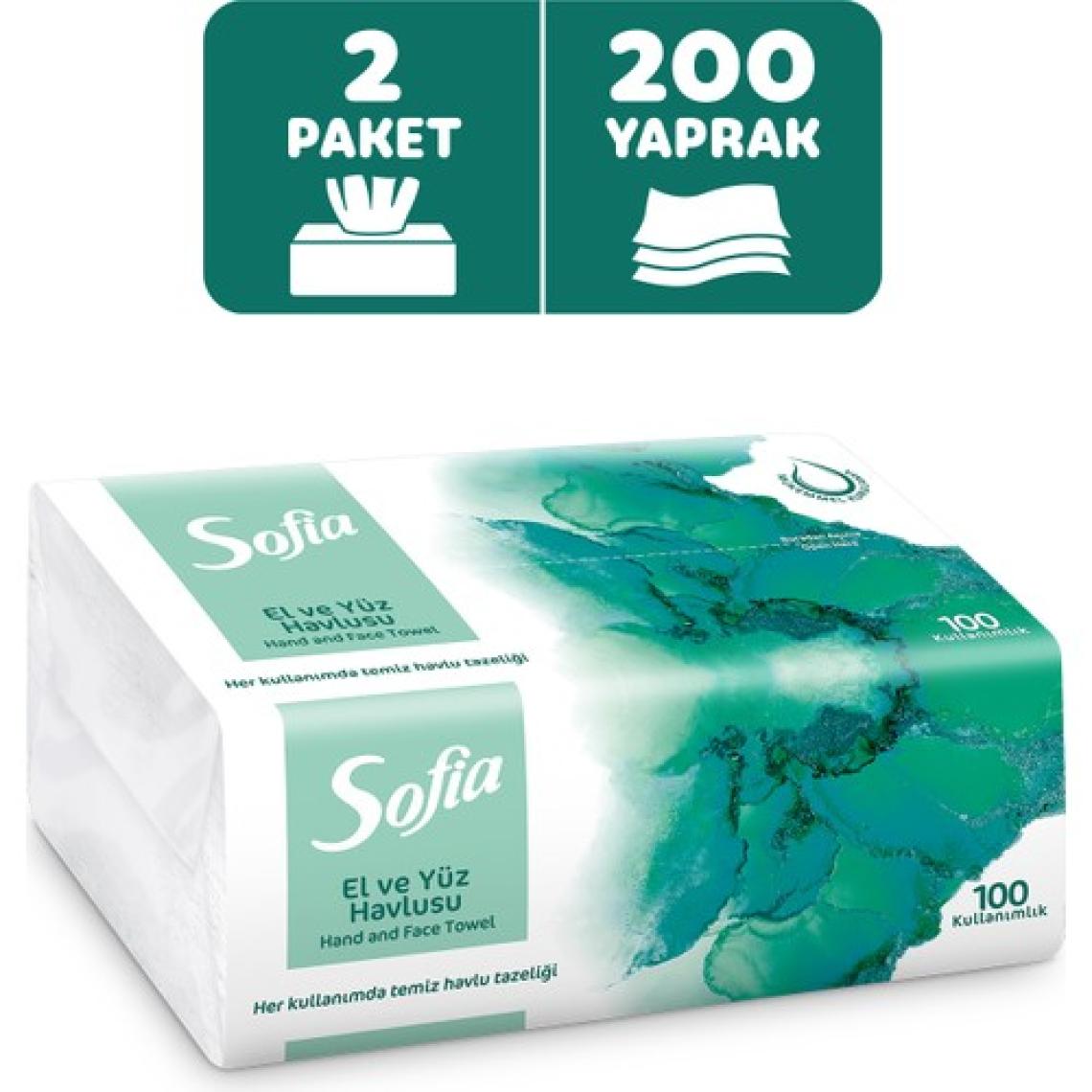 Sofia El ve Yüz Havlusu 100'lü x 2 Adet