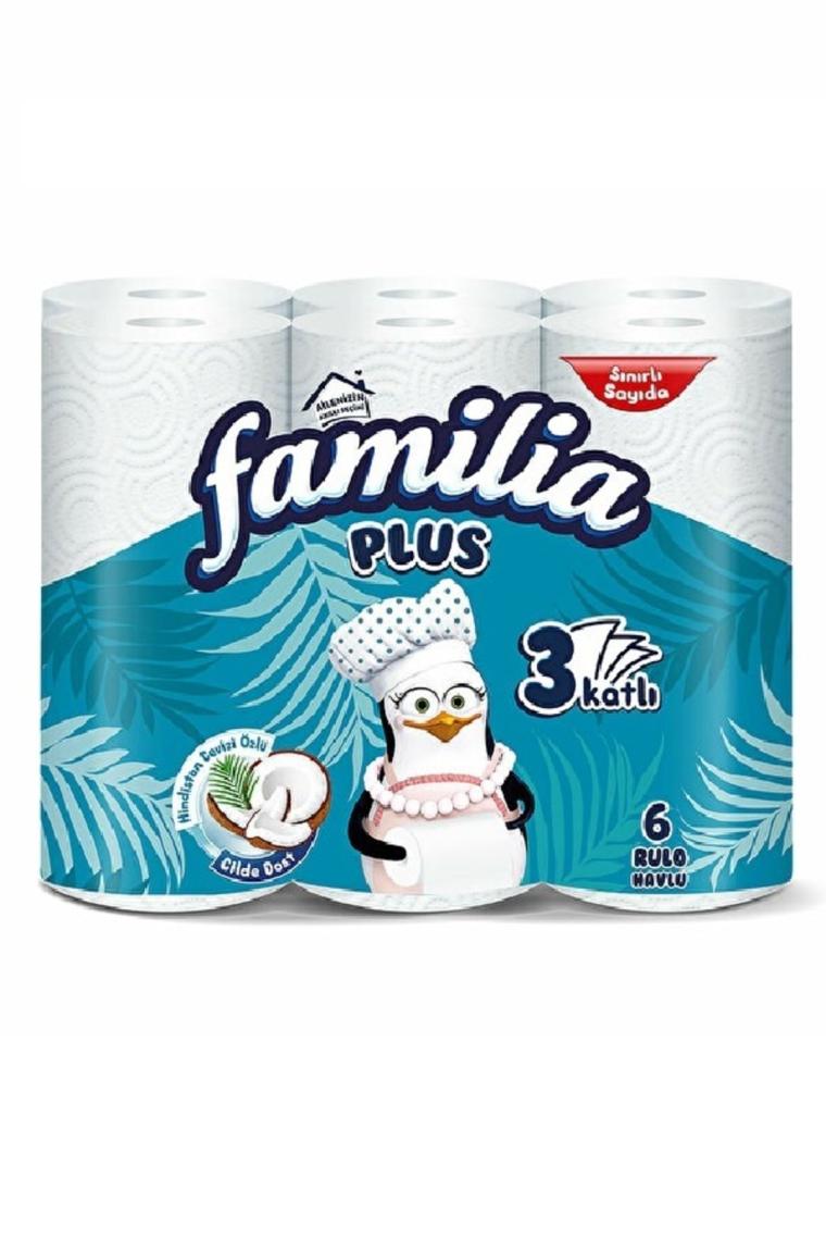 Familia Plus Coconut Özlü 6'lı Kağıt Havlu