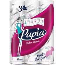 Papia Decor 3 Katlı 12'li Kağıt Havlu