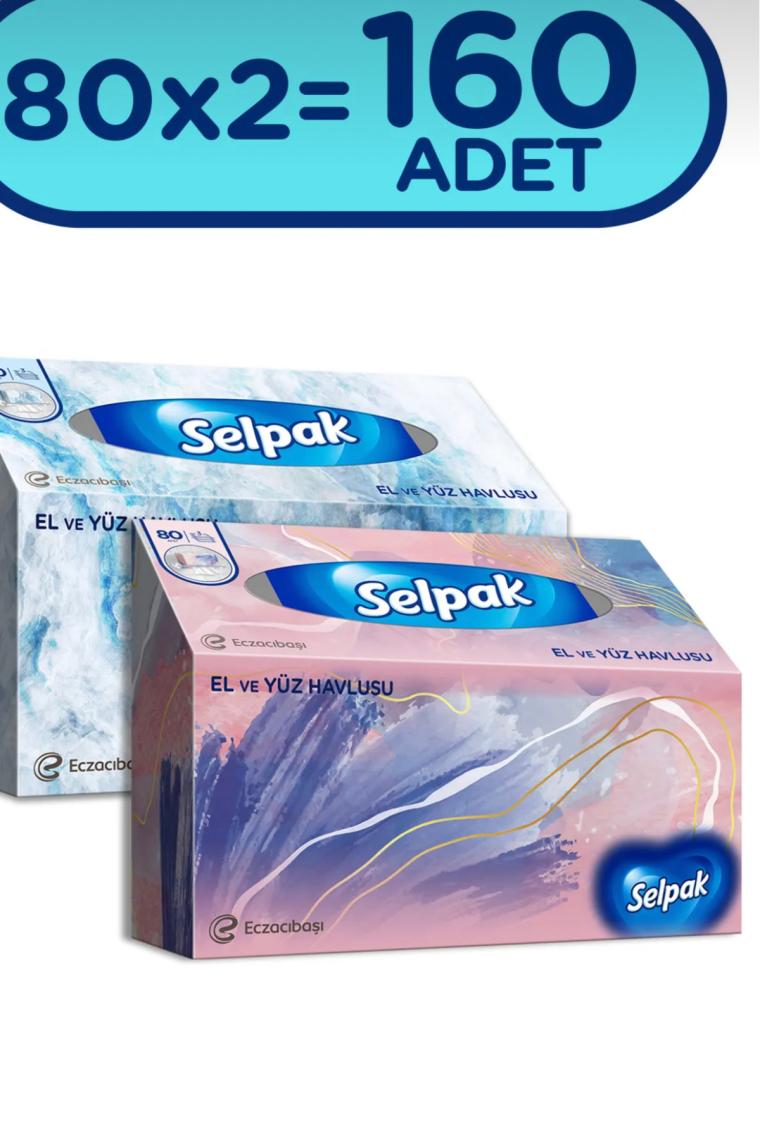 Selpak El ve Yüz Havlusu x 2 Paket 160 Yaprak