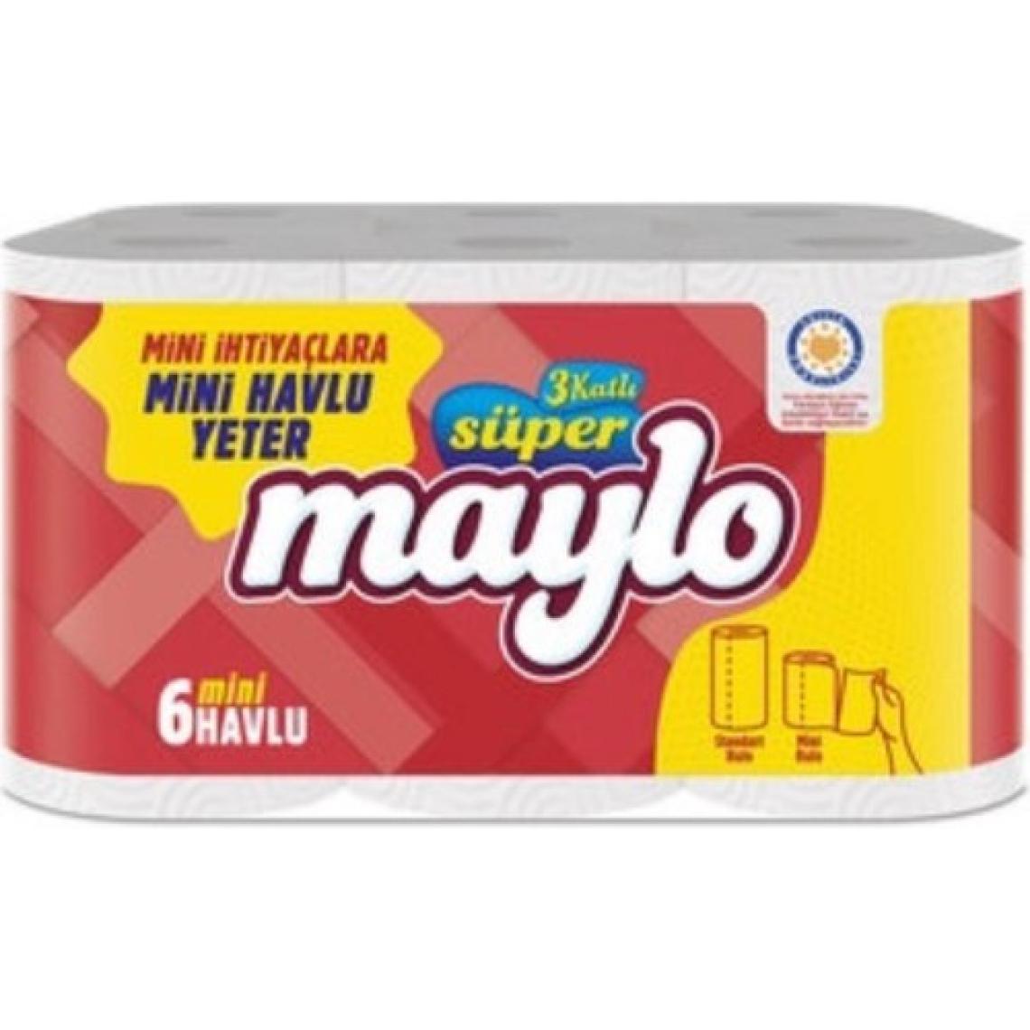 Maylo Mini Kağıt Havlu 3 Katlı 6'lı 2 Paket 12 Rulo