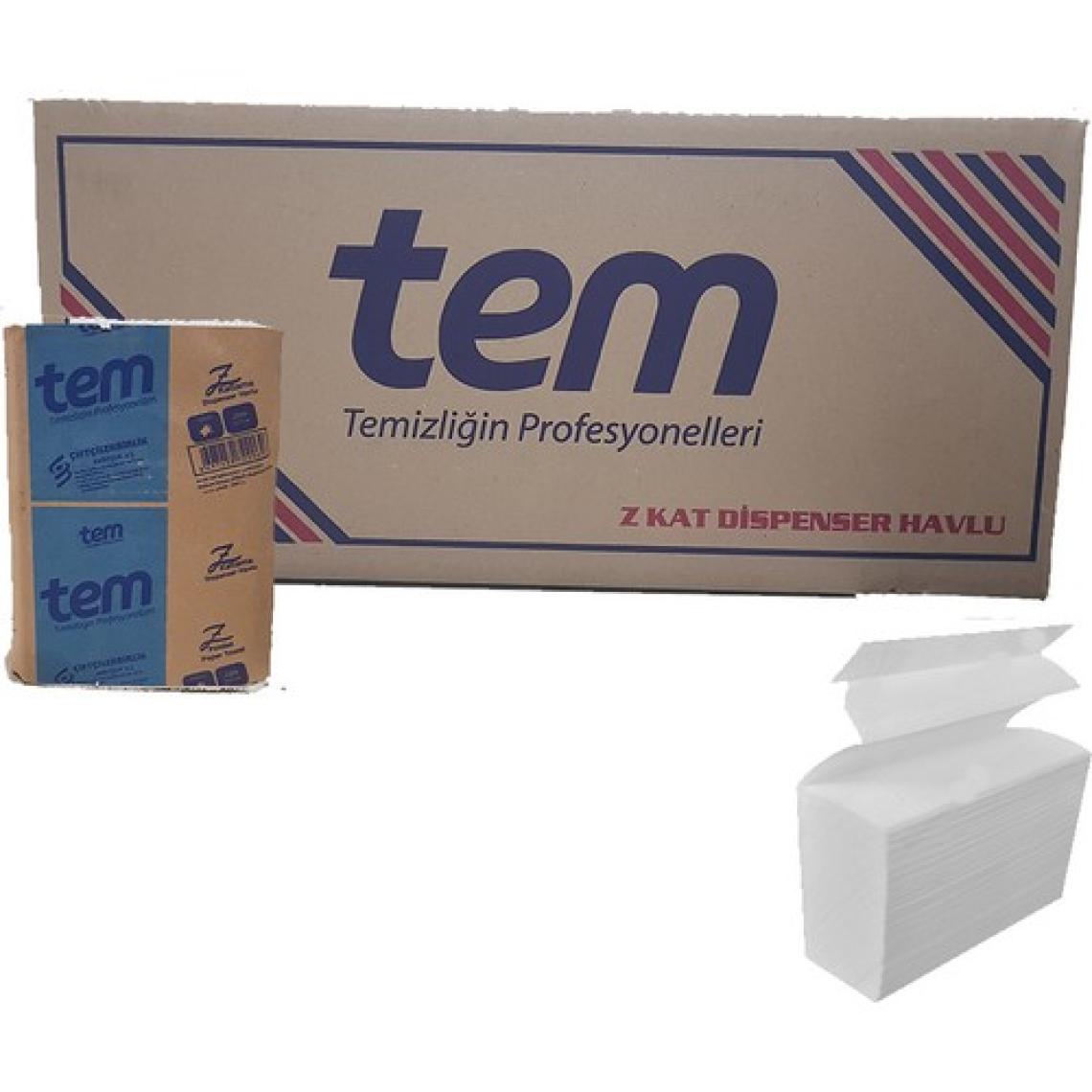 Tem Z Katlı Dispenser Havlu Peçete 200 Yaprak 12 Paket