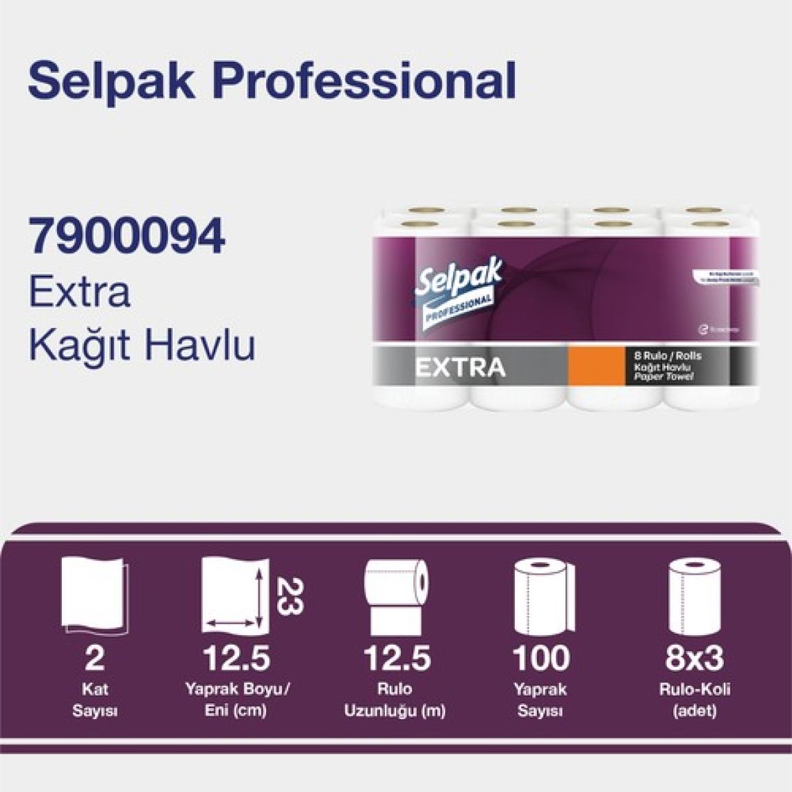 Selpak Professional Extra Rulo Kağıt Havlu 24'lü