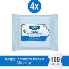 Makyaj Temizleme Mendili Micellar 4'lü Paket 100 Yaprak