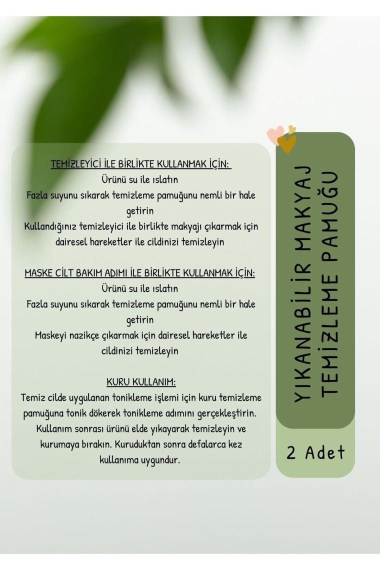 Hatish Yıkanabilir Makyaj Temizleme Pamuğu 2 Adet Siyah