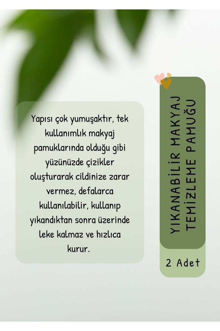 Hatish Yıkanabilir Makyaj Temizleme Pamuğu 2 Adet Siyah