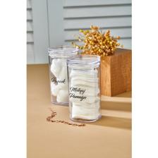 Fbz Home 2'li Akrilik Şeffaf Etiketli Pamukluk Makyaj Pamuğu % Pamuk 250ML
