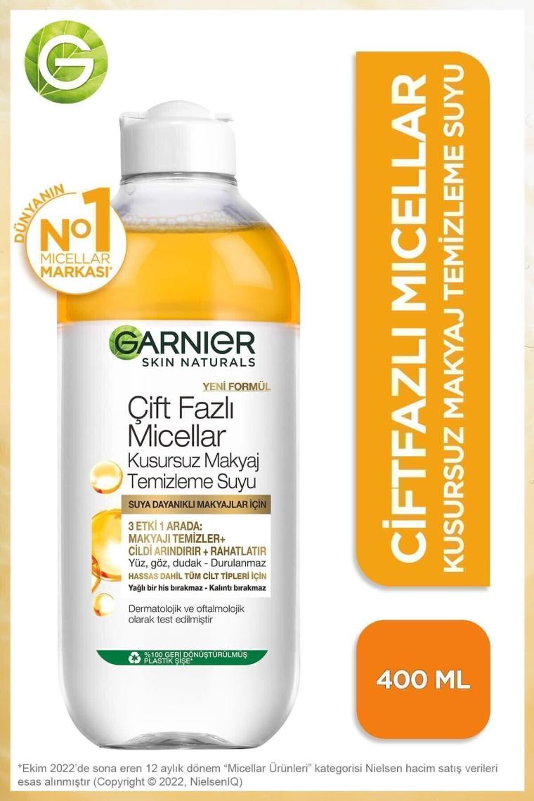 Garnier Micellar Çift Fazlı Kusursuz Makyaj Temizleme Suyu 400 ml
