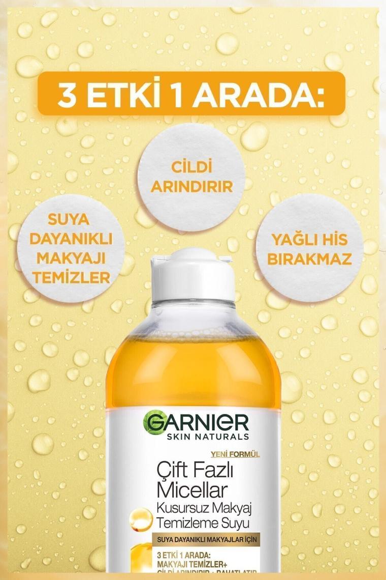 Garnier Micellar Çift Fazlı Kusursuz Makyaj Temizleme Suyu 400 ml