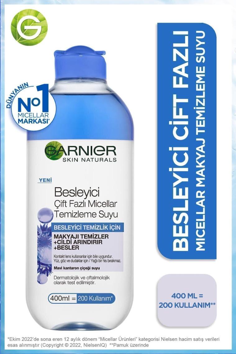 Garnier Micellar Çift Fazlı Besleyici Makyaj Temizleme Suyu 400 ml