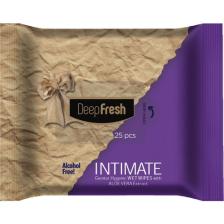 Deep Fresh Intimate Geniteal Bölge Temizleme Mendili Aloevera 25 Yaprak