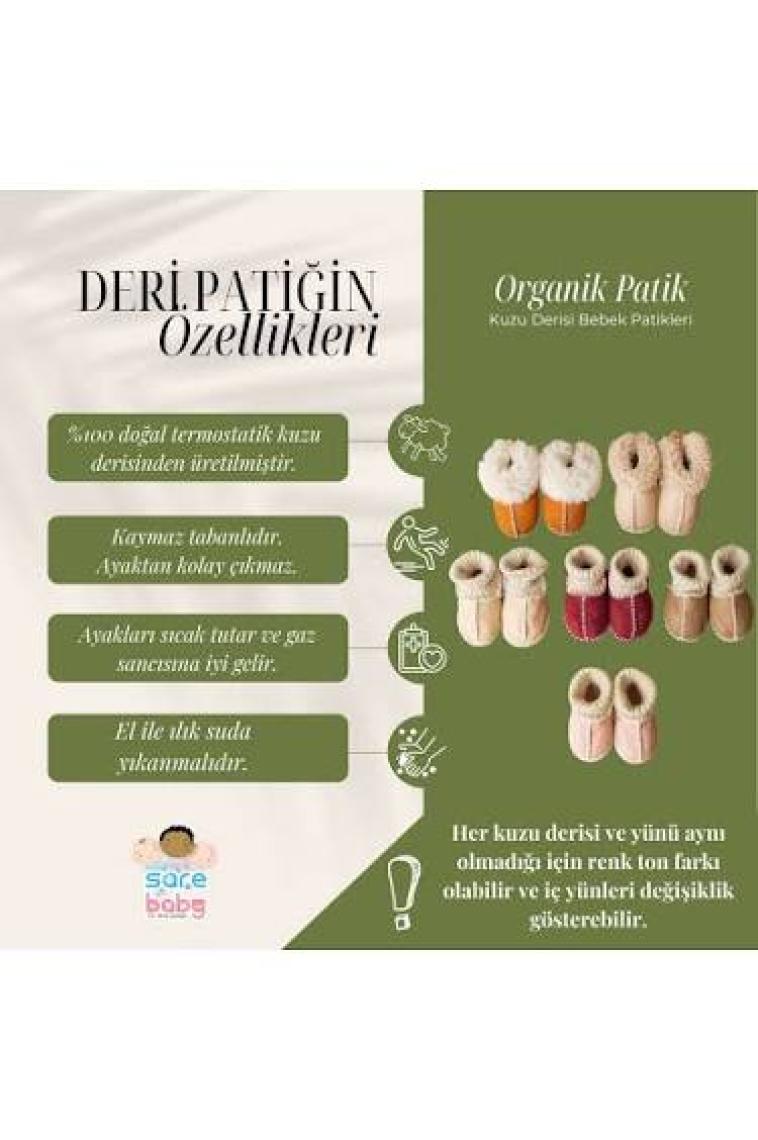 Sare Baby Deri Bebek Ayakkabısı Yeni Sezon Unisex