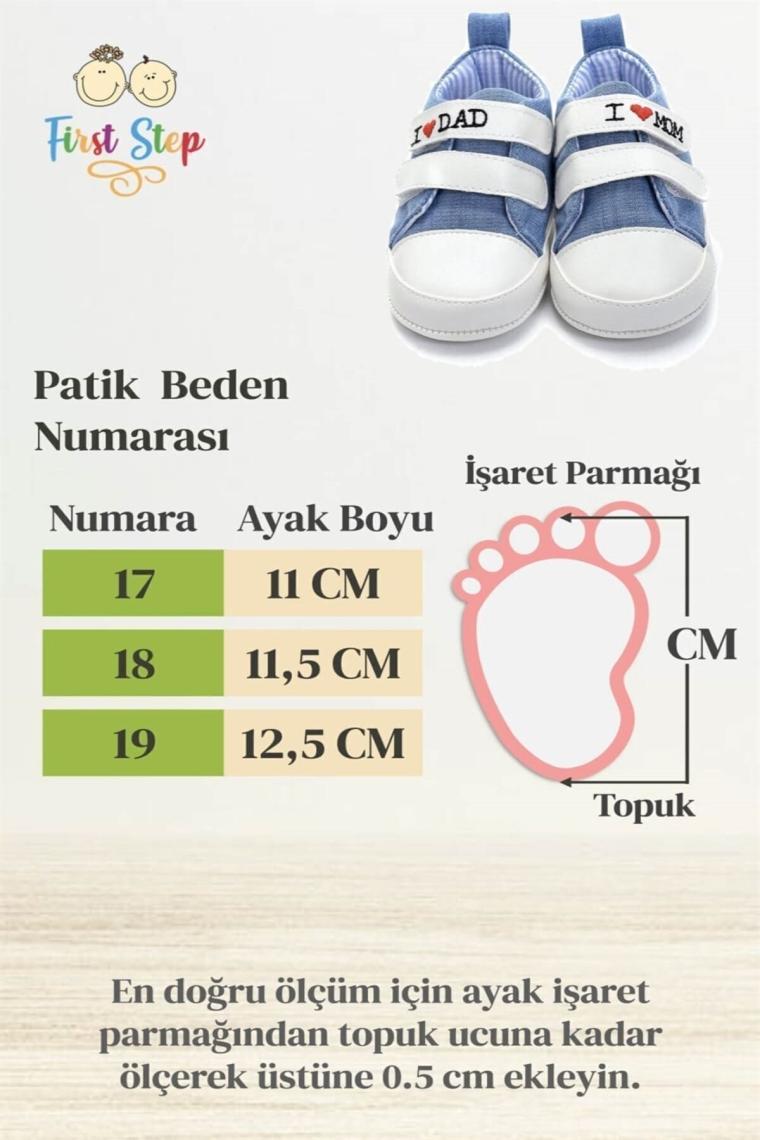 Dinazor Nakışlı Bebek Patik Ilk Adım Ayakkabısı-gri-g-2319