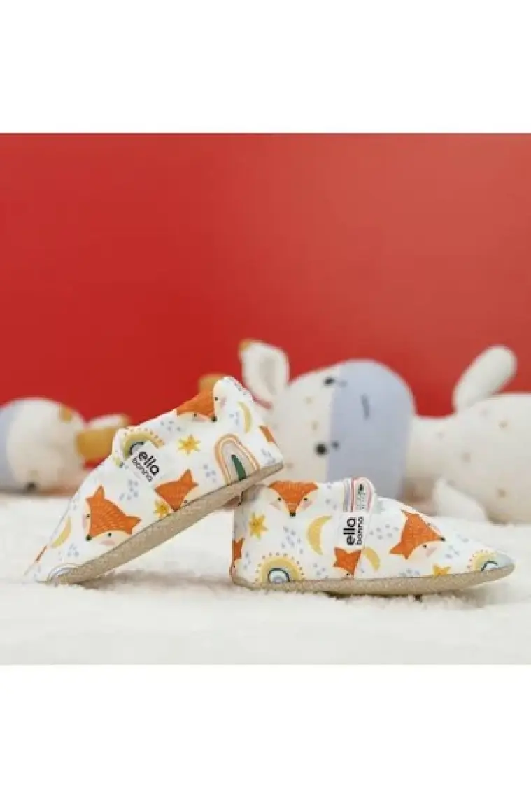 Kaydırmaz Taban Tilki Bebek Patik, Ev Botu Terliği Kreş Ayakkabısı Panduf