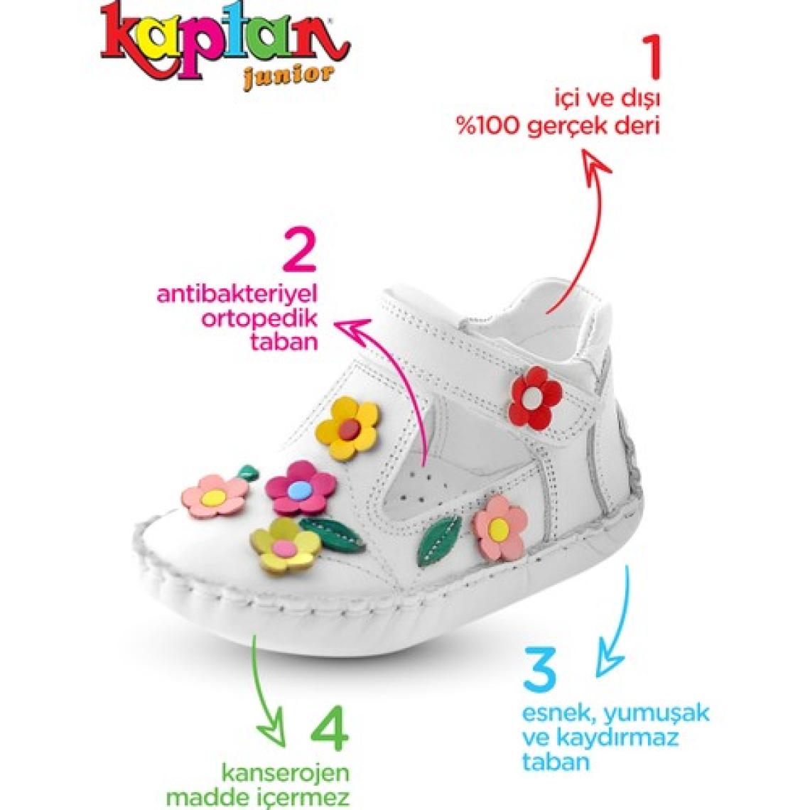 Kaptan Junior İlk Adım Deri Kız Bebek  Ayakkabı
