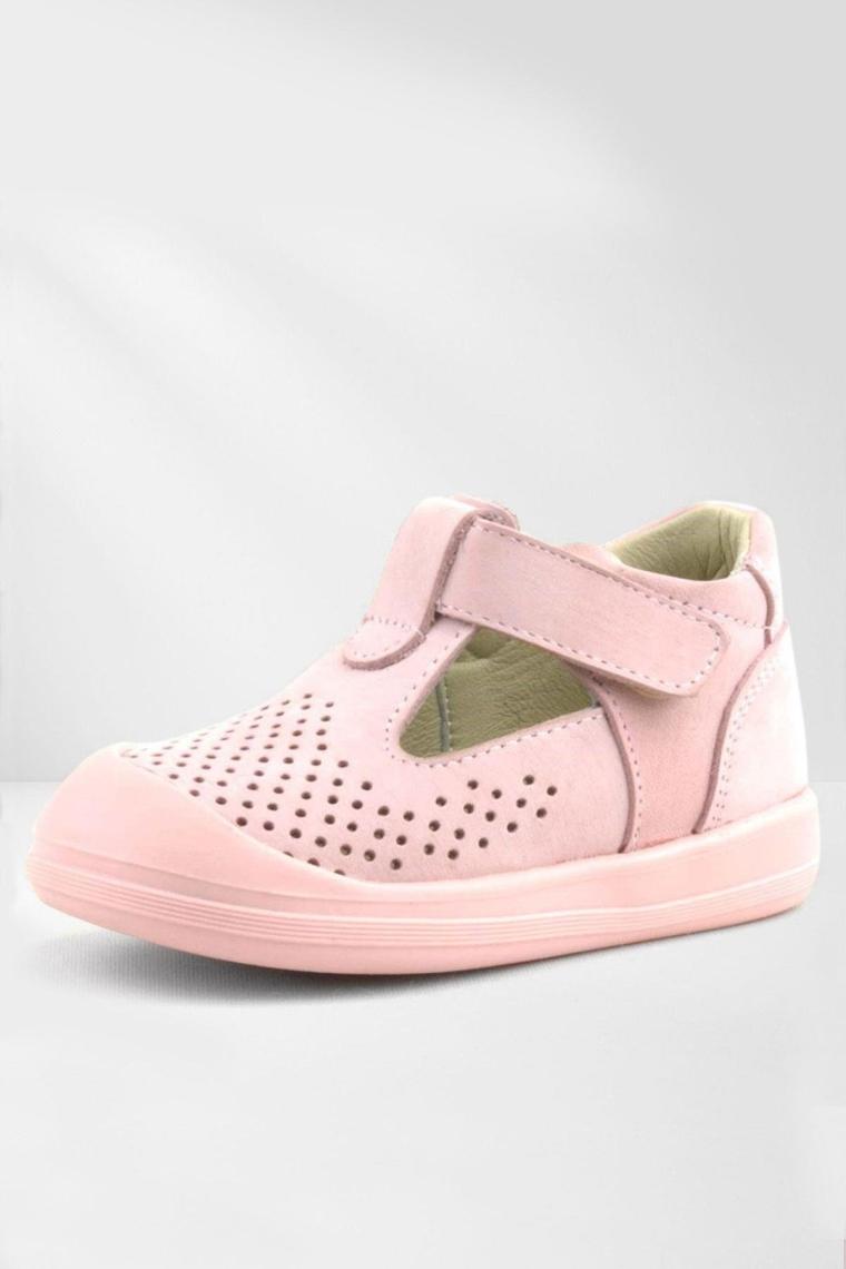 Rakerplus Shaun Hakiki Deri Pembe Cırtlı Anatomik Bebek Sandalet